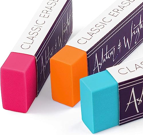 Ashton and Wright - Classic Eraser - Latex Free Plastic Rubber - Pack of 5 Tropical Neon - Image 2