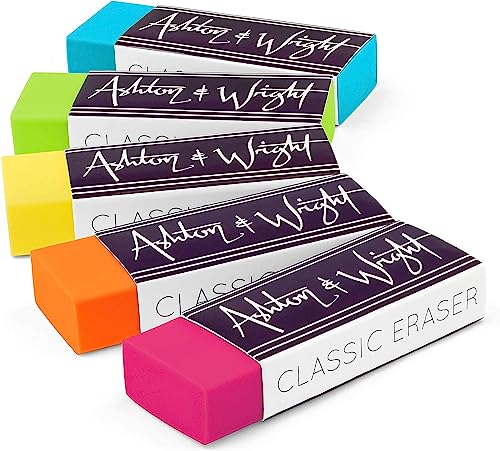 Ashton and Wright - Classic Eraser - Latex Free Plastic Rubber - Pack of 5 Tropical Neon - Image 5