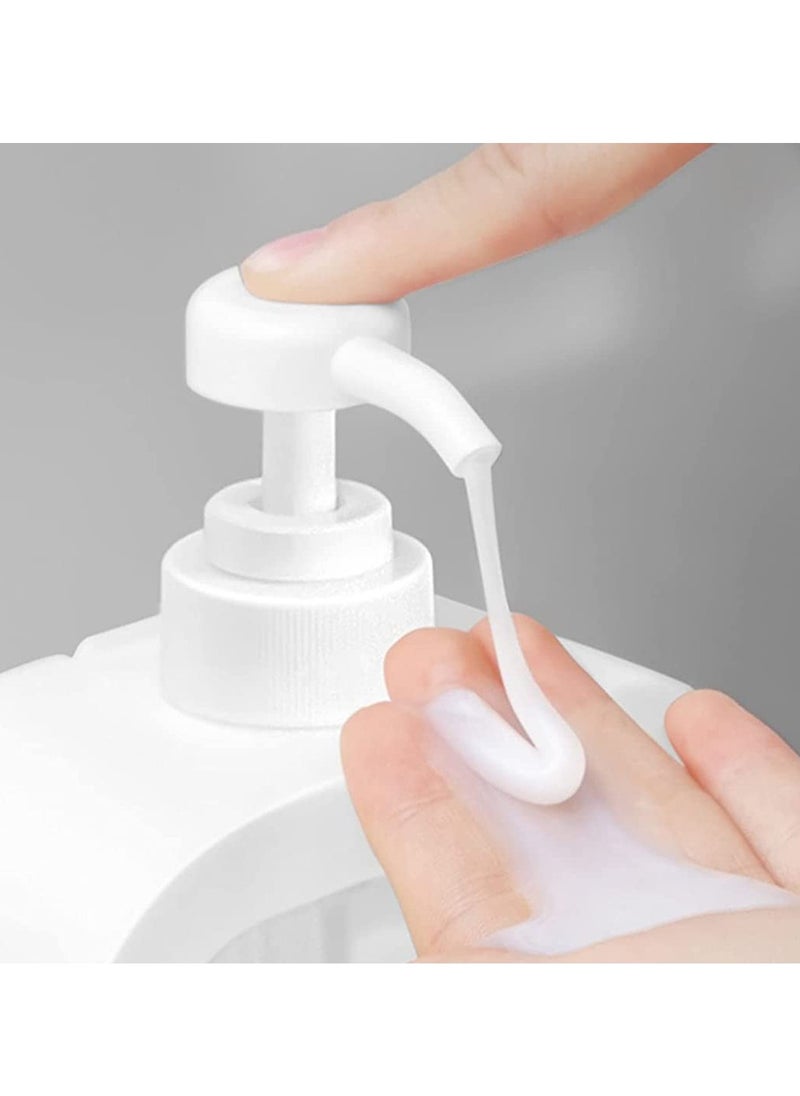 2 Pack 500ML Refillable Shampoo and Soap Dispenser Bottles with Labels, Perfect for Kitchen and Shower Use, Ideal for Shampoo, Conditioner, and Body Wash