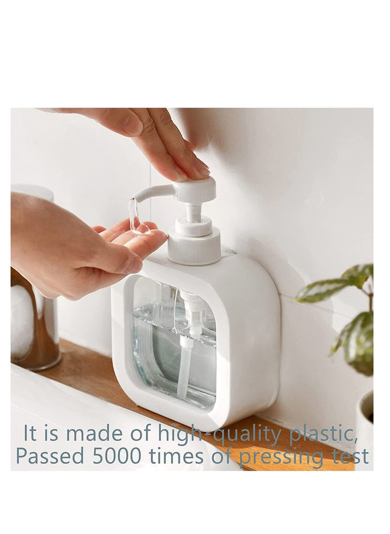 2 Pack 500ML Refillable Shampoo and Soap Dispenser Bottles with Labels, Perfect for Kitchen and Shower Use, Ideal for Shampoo, Conditioner, and Body Wash