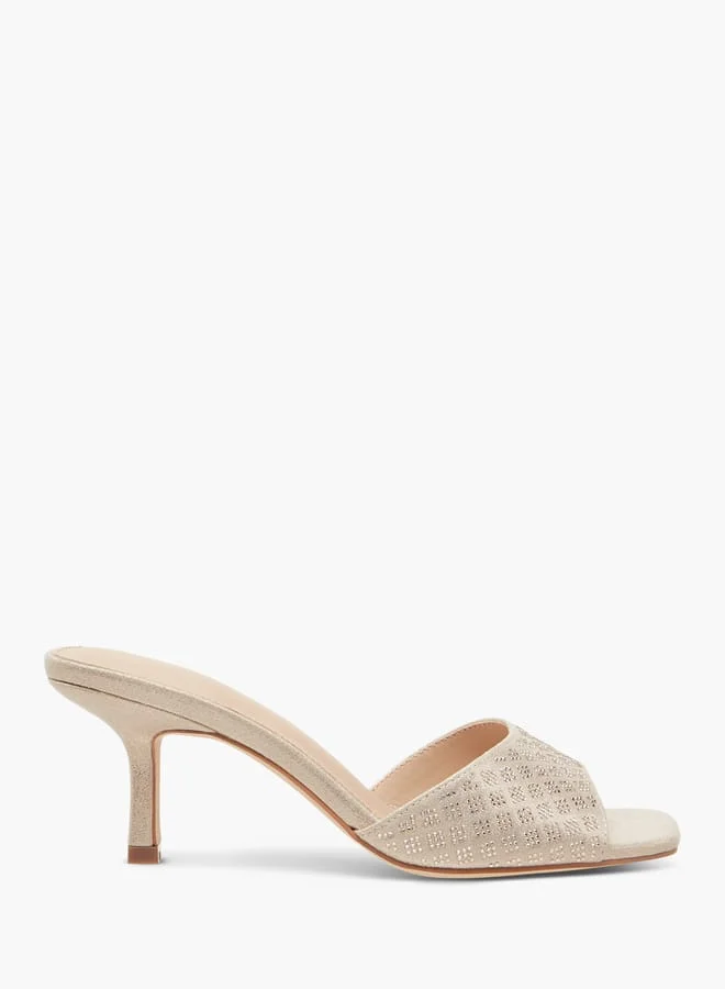 Flora Bella By Shoexpress Women Embellished Slip-On Sandals with Stiletto Heels