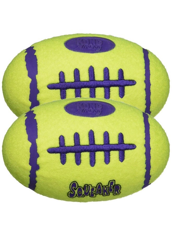 كونج لعبة كرة قدم للكلاب من Kong Air Dog Squeaker متوسطة الحجم (عبوة من قطعتين)  - Image 1