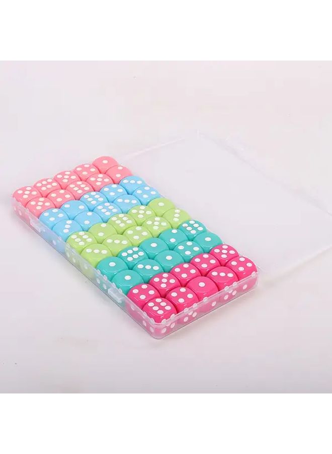 50 Pack 16mm Handmade Acrylic Dice Light Pink Series Vibrant Colors Durable Transparent Boxed Storage For Adult Math Games Board Games RPGs Collectible Gaming Accessories - Image 4