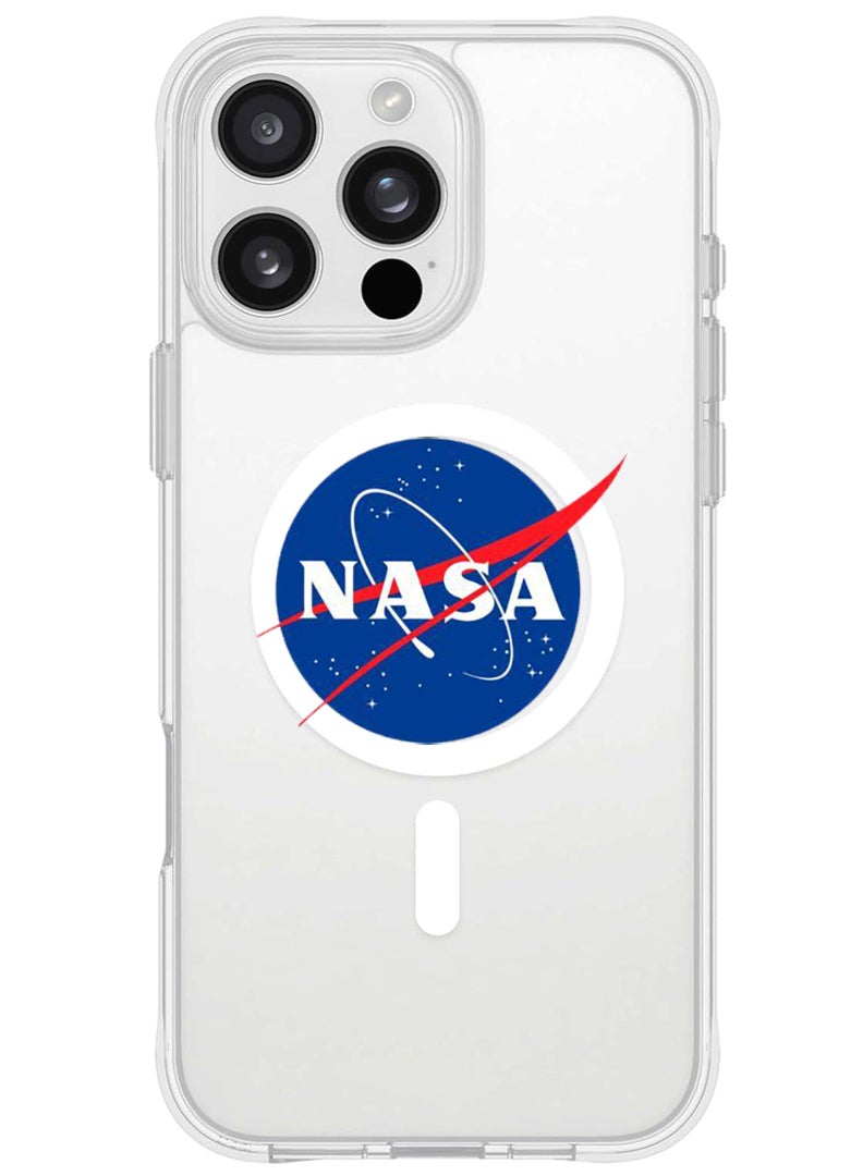 Theodor iPhone 16 Pro Max Magsafe Magnetic Case for iPhone Compatible with Wireless Charging, Shockproof Phone Bumper Cover - Nasa CLassic - Image 1