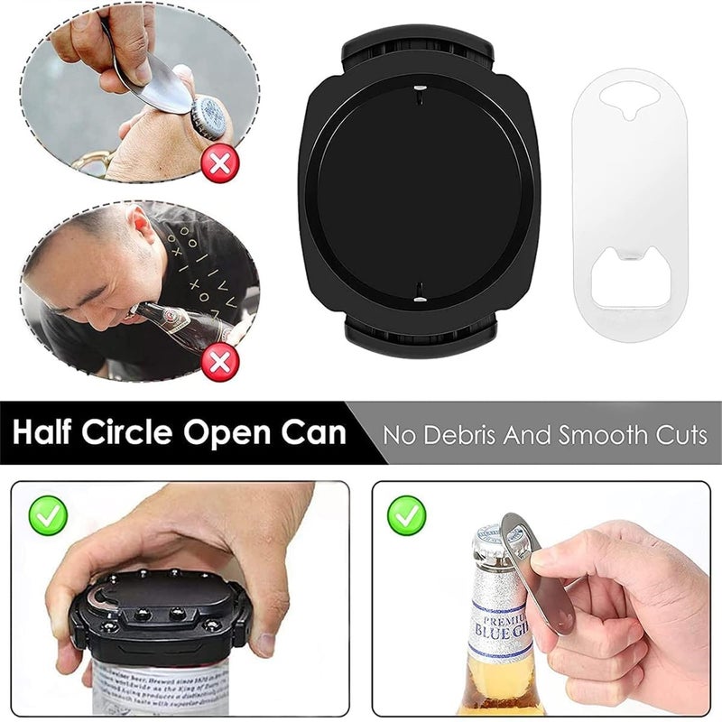 SANTALON Handheld Beer Can Opener Easy Manual Multifunctional Can Opener with Locking Feature Rip and Sip Can Opener Smooth No Debris 819 Oz Beverage Professional Effortless Can Opener - Image 3