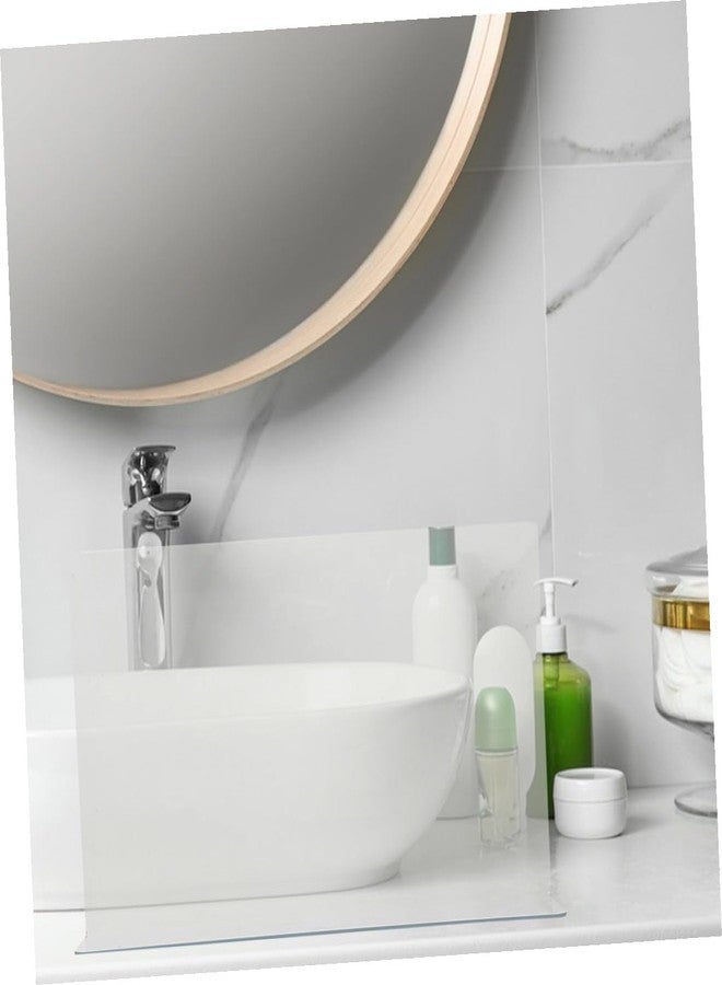 BRIGHTFUFU Bathtub Splash Guard 15.74X4.72X1.57 Inch Splashproof Baffle for Bathroom and Kitchen Easy Install Water Barrier Edge Protector for Shower and Sink Oil Resistant - Image 4
