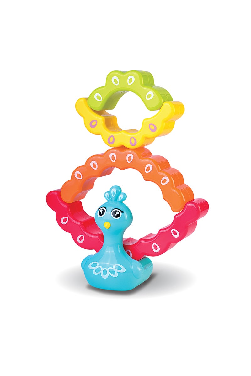 Little Learners Rainbow Peacock Stacker - Educational Toy for Toddlers - Image 4