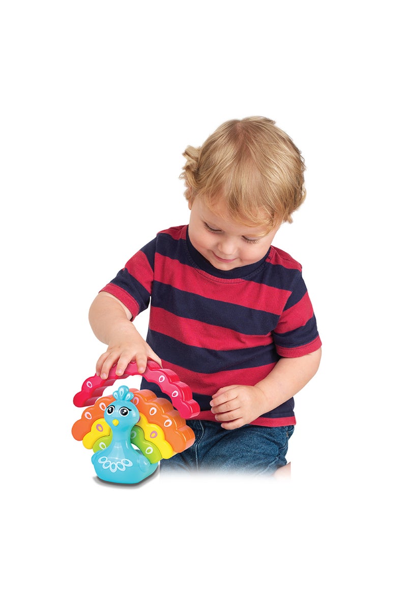 Little Learners Rainbow Peacock Stacker - Educational Toy for Toddlers - Image 5
