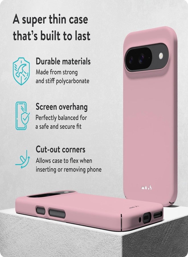 Mous for Google Pixel 9 Case MagSafe Compatible - Super Thin - Magnetic Phone Cover - Blush Pink - Image 3