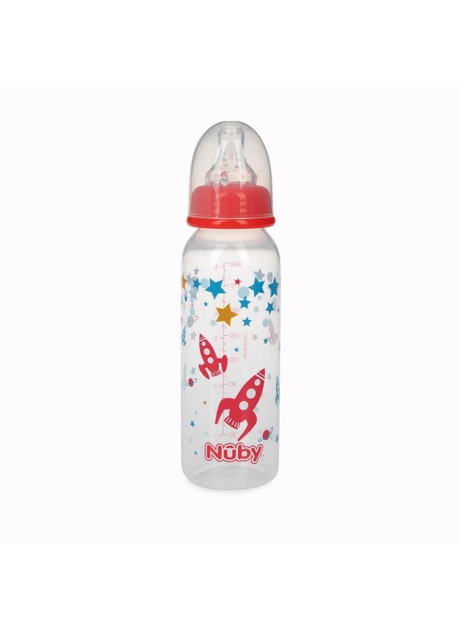 Nuby Nuby Printed Non-Drip Bottle, 1 Pack of 1 Bottle, 8 Ounce, Colors May Vary  - Image 3