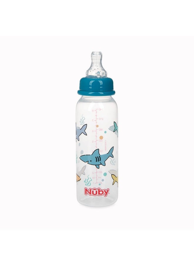 Nuby Nuby Printed Non-Drip Bottle, 1 Pack of 1 Bottle, 8 Ounce, Colors May Vary  - Image 2