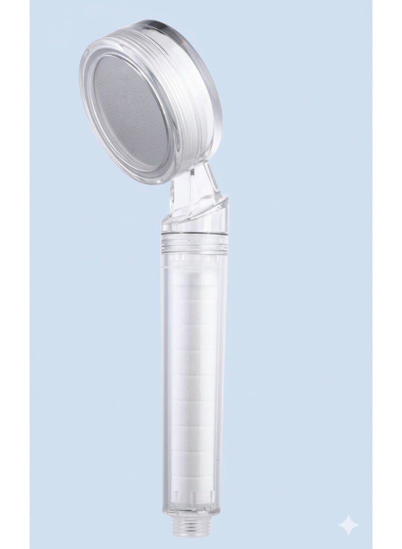 Purifying High Pressure Shower Head | 5-Stage PP Cotton Filter for Hard Water | Optimal Flow & transparent plastic Finish | Easy Universal Installation - Image 1