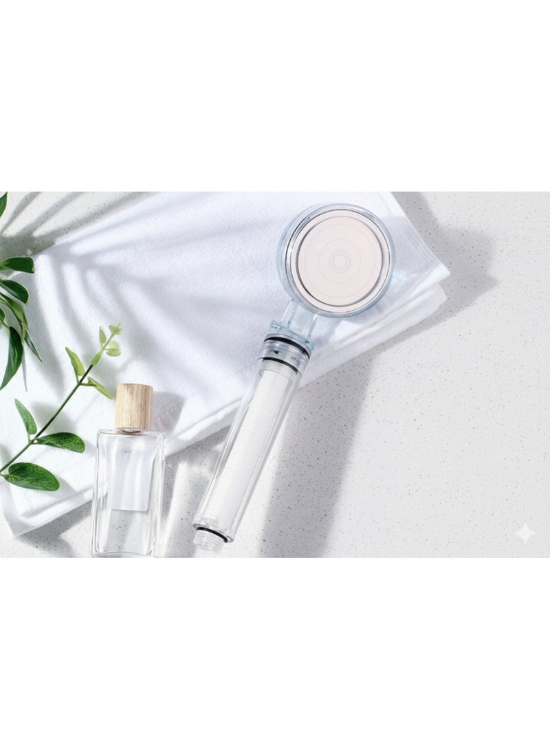 Purifying High Pressure Shower Head | 5-Stage PP Cotton Filter for Hard Water | Optimal Flow & transparent plastic Finish | Easy Universal Installation - Image 2