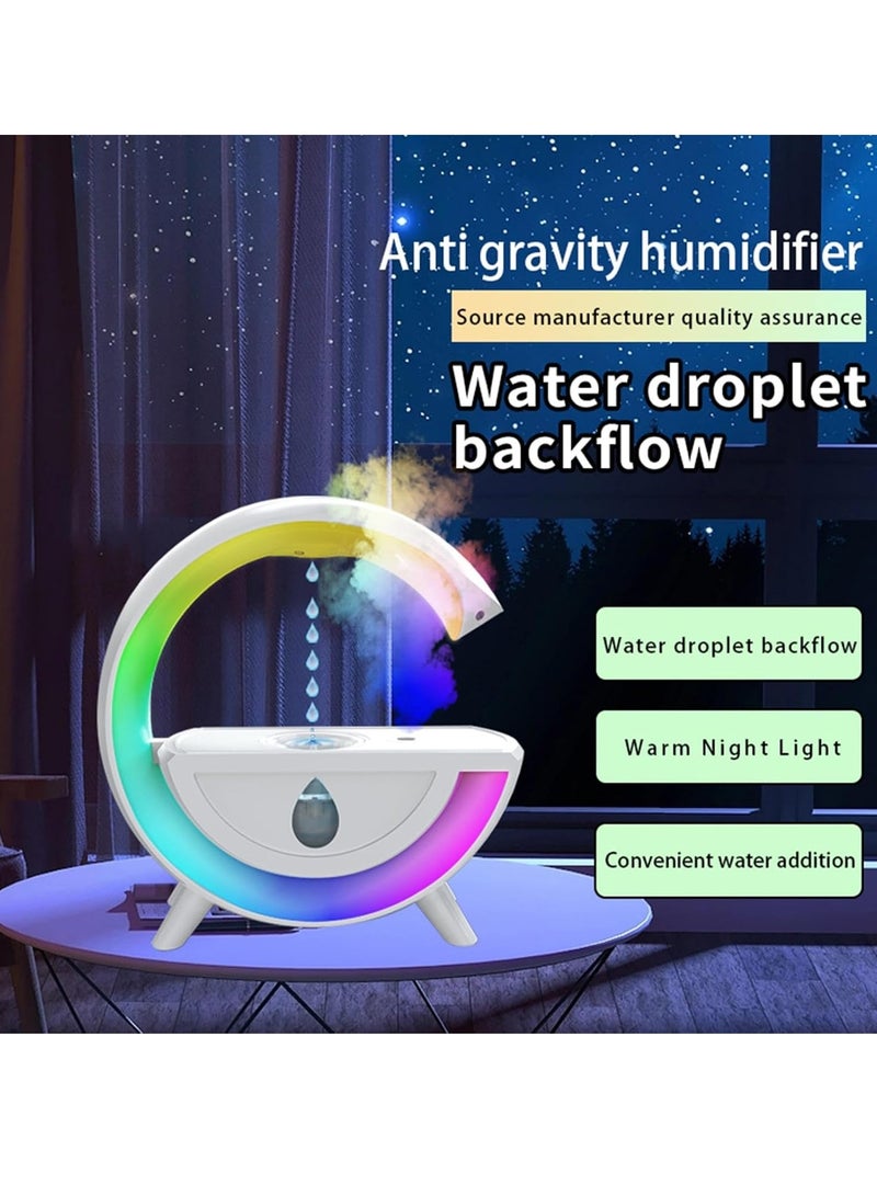 عام مرطب قطرات الماء العائم، مرطب مضاد للجاذبية 800 مل، مرطب ضباب بارد خفيف للمنزل والمكتب، مرطب قطرات الماء العائم المرطب، مرطب مضاد للجاذبية، أبيض - Image 3