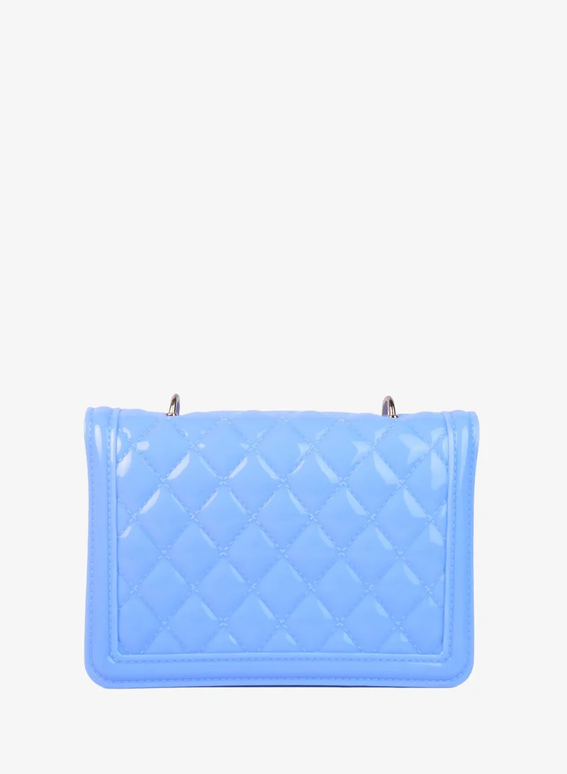 London Rag blue Blue Jelly Quilted Sling Bag for Women | Best Price UAE