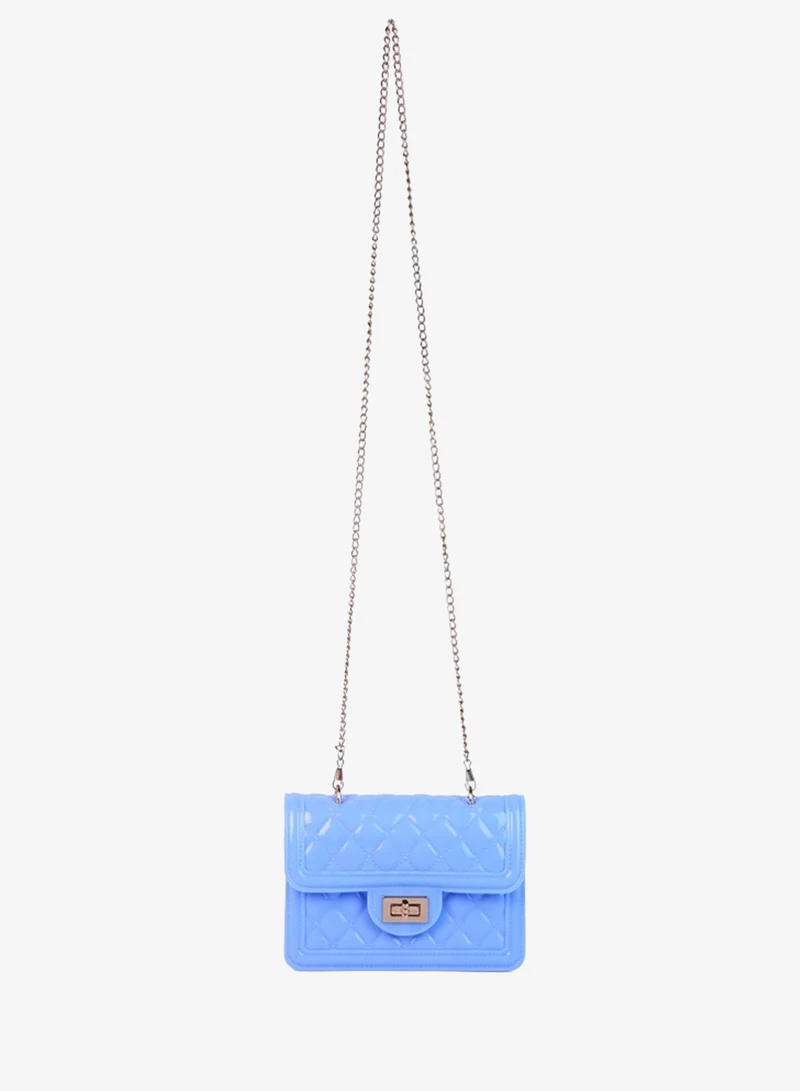London Rag blue Blue Jelly Quilted Sling Bag for Women | Best Price UAE