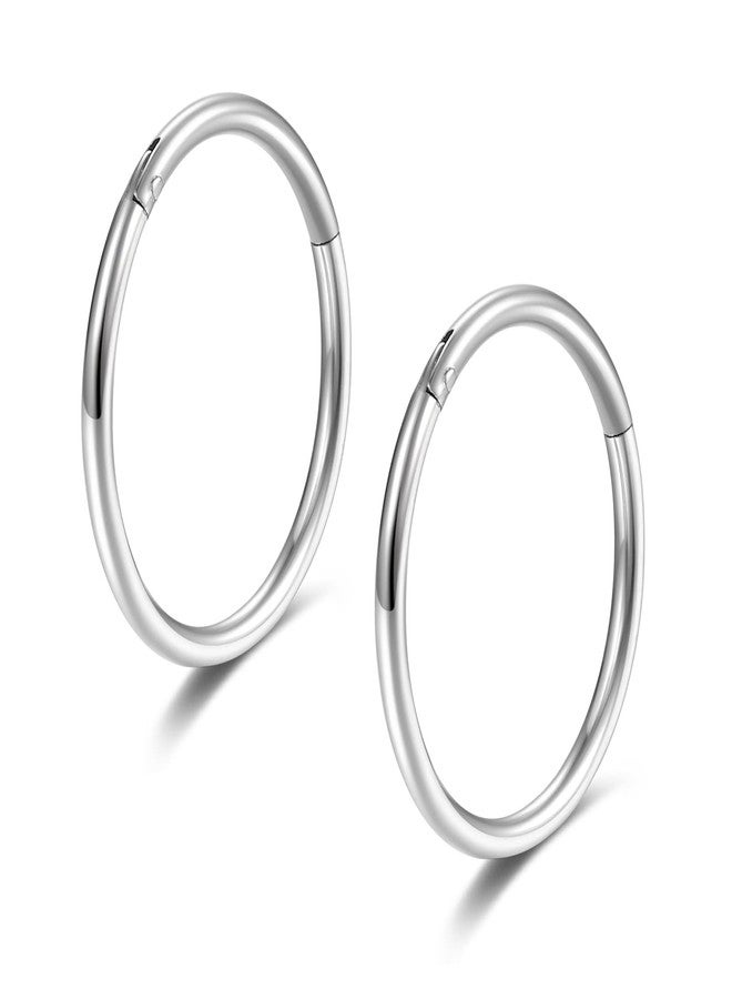 Lantine 16g Septum Ring 10mm Hinged Clicker Nose Rings Surgical Steel Tragus Daith Rook Cartilage Helix Hoop Earrings Piercing Jewelry - Image 1