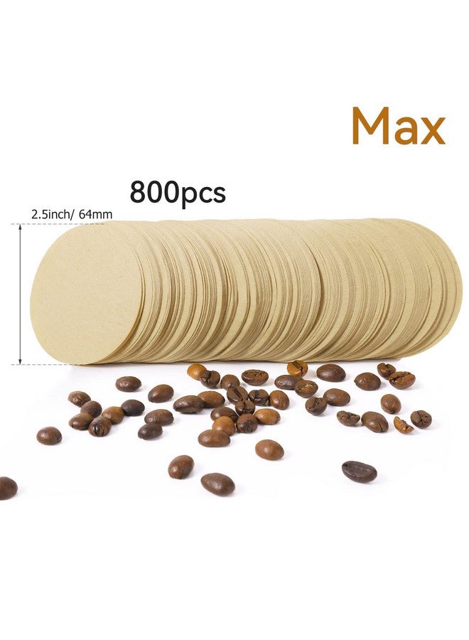 Laicky Replacement Paper Filter Packs Laicky 800 Count Unbleached Coffee Filter Paper Round Coffee Maker Filters Compatible with Aerobie Aeropress Coffee and Espresso Makers Disposable Coffee Tea Filters - Image 2