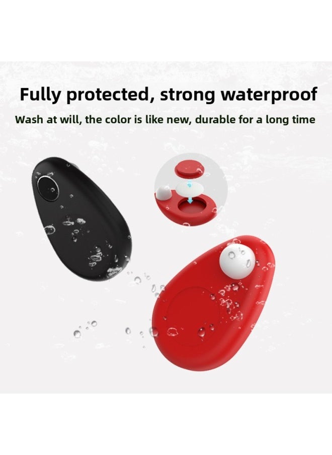 Generic - Product Applicable For Apple Airtag Protective Cover For Apple Silicone Protective Cover-Color:Black OPP Bag - Image 1