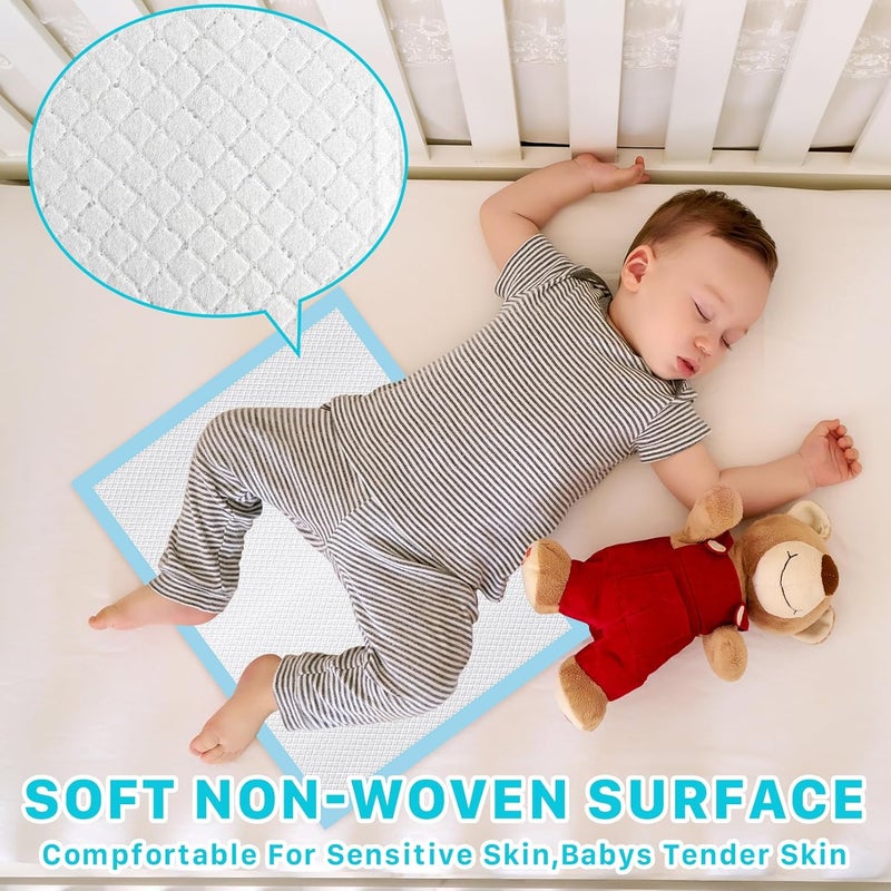 Erinnmy 100 Pack Disposable Changing PadHigh Absorbent Diaper Changing PadsWaterproof Leak Proof Baby Disposable UnderpadsBreathable Incontinence Changing Pad for Adult Child Baby Pets13X18inch - Image 5