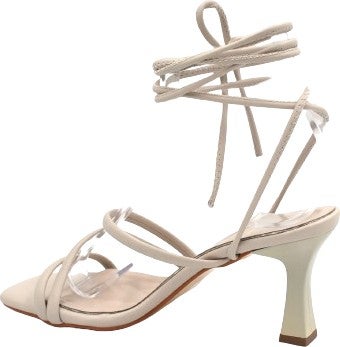 Beyaz White (Shoes) Piping Heeled Ankle Wrap Women's Shoes Skin  - Image 2
