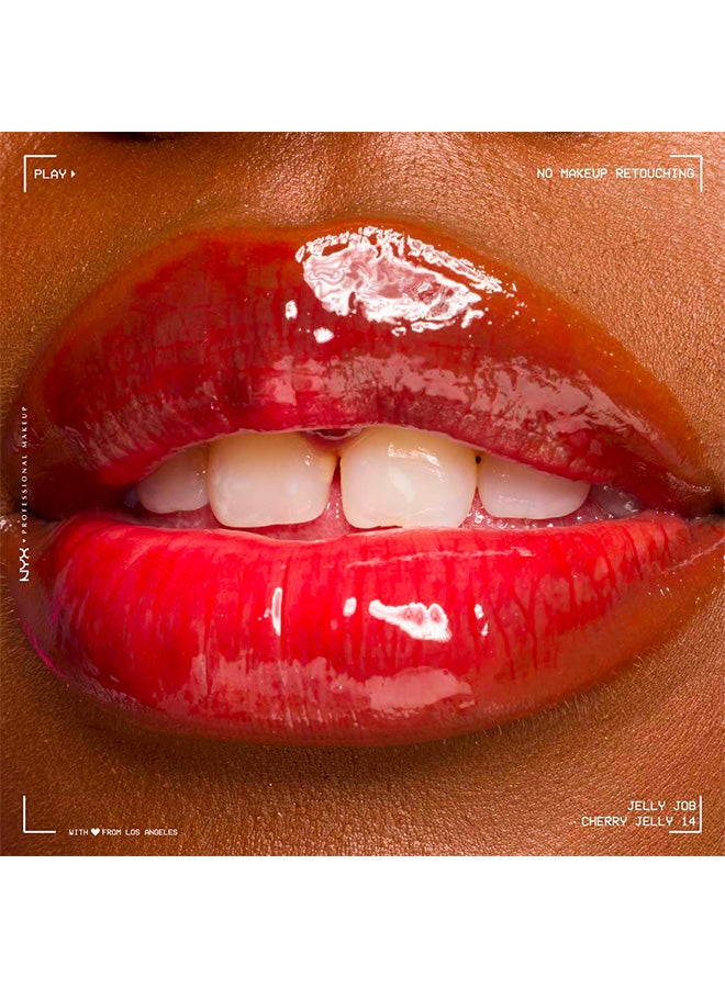 NYX PROFESSIONAL MAKEUP Jelly Job, Full-Bodied Shine Gloss, Lip-Smoothing Shine, Hyper-Glossy Finish, Cherry Jelly - Image 4