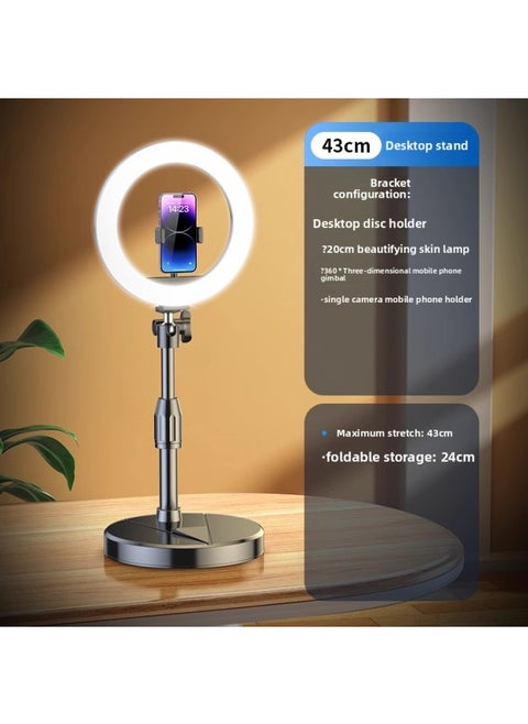 Light Lamp Live Broadcast Anchor Small Special Photo Master Bracket Layout Photo Live Light Fill Soft Light Desktop-Specification:Desktop Model + 20cm Beauty Lamp Qingying Weighted Version Bracket Qingying
