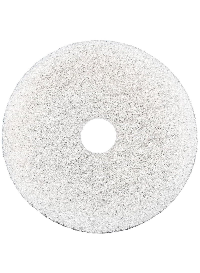 RACO RACO Polishing Pad 17”, Floor Cleaning Pads Diamond Polishing Pad for Granite Marble Concrete Stone White  - Image 1
