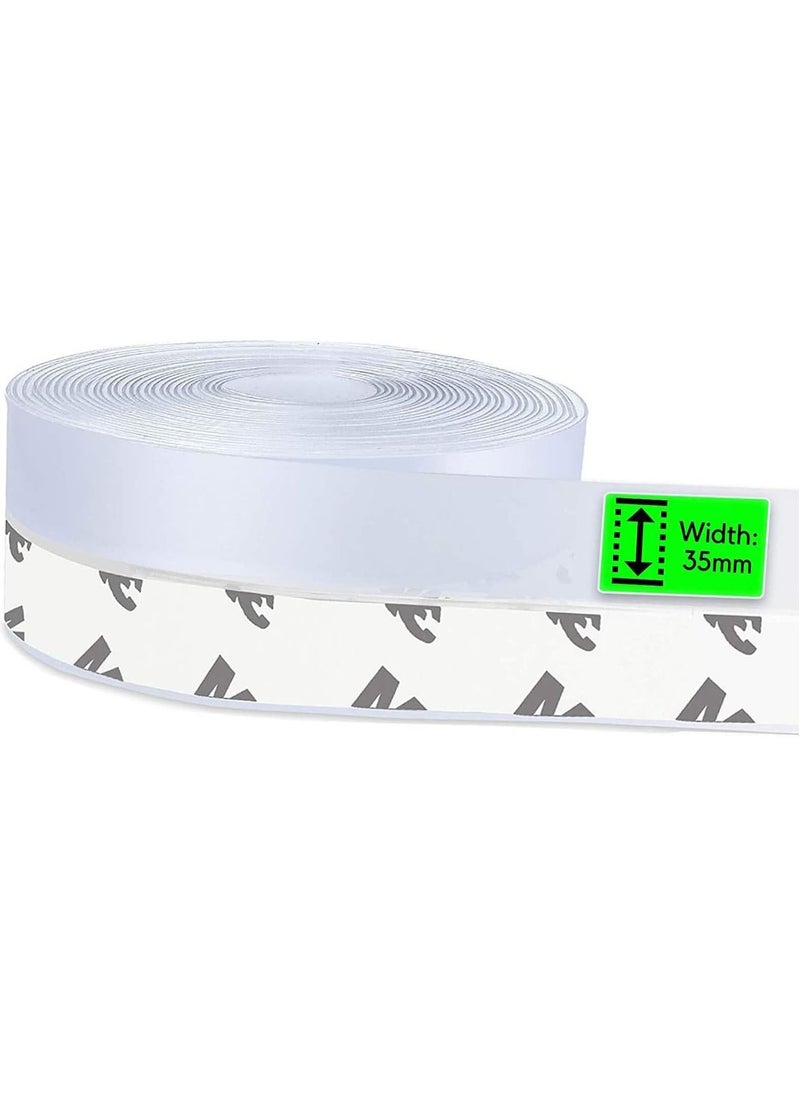 TYCOM - Silicone Seal Strip and Weather Stripping with Self Adhesive for Bottom of Door Draft Stopper 3M Weather Stripping Door Bottom Gap Replacement Strip Roll Soundproof 35MM - Image 1