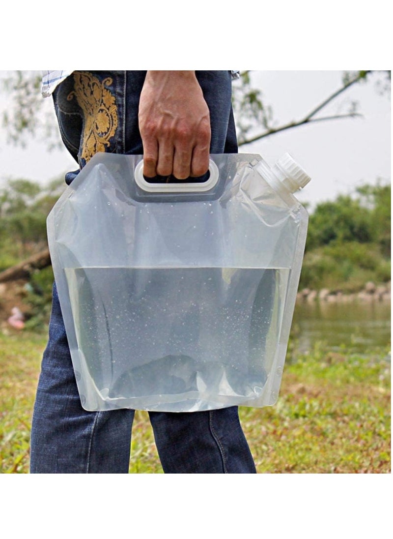 Meetion - 5L 3-pack Collapsible Emergency Water Jug Container Bag, Freezable, BPA Free Plastic Water Carrier Tank, Outdoor Folding Water Bag for Sport Camping Riding Mountaineer Backoacking, Food Grade - Image 1