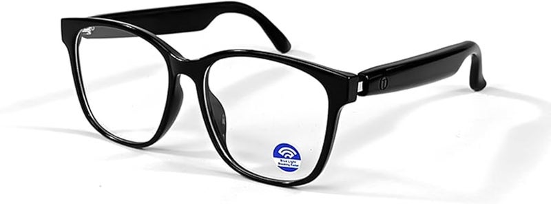 Black Smart Audio Glasses With Open Ear Speakers Bluetooth Bone Conduction Eyewear - Image 1