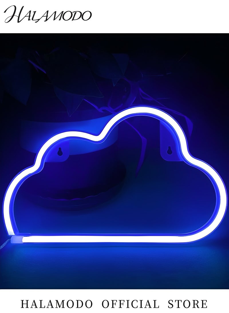 HALAMODO Cloud Neon Sign LED Neon Light Battery or USB Powered Night Light Decor Kid's Bedroom Wall Decorative Night Light for Room & Birthdays & Parties & Wedding  - Image 5