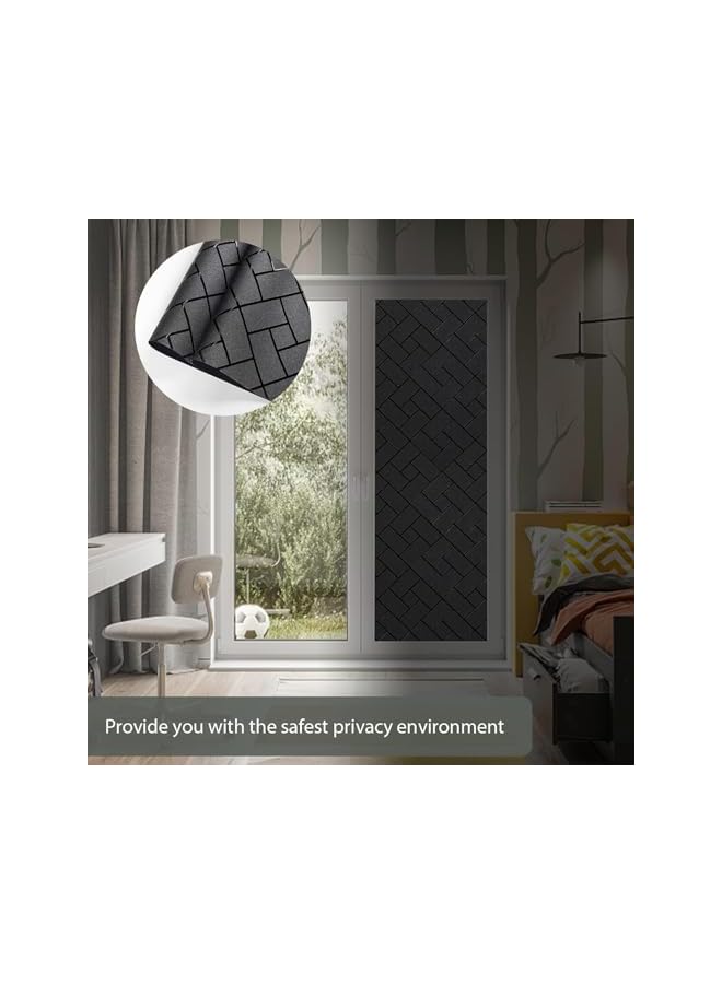 The Bros Privacy Window Film, UV Blocking Heat Control Window Privacy Film, Non-Adhesive Static Cling Frosted Glass Window Film, Window Frosting Film for Home Office Bathroom, 45x200cm - Image 4
