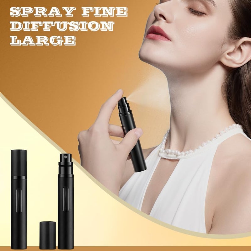 DIOHIO 10ml Perfume Atomizer Travel Refillable, 3PCS Perfume Travel Refillable Bottle,Bottom-Filling Fragrances Perfumes Bottle,Mini Cologne Dispenser,Portable Sprayerï¼ˆBlack-Grey-Silverï¼‰ - Image 3