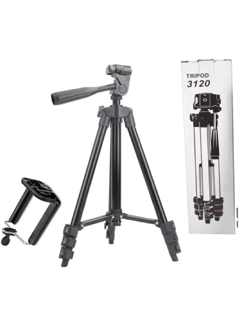 Portable Tripod. Tripod for Mobile and Camera - Lightweight Aluminum - Model 3120A - Black Edition - Image 1