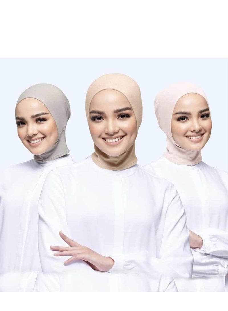 SYOSI Women Under Scarf 3PCS Chemo Headwear Turbans for Hijab Cap Islamic Muslim Underscarf Bonnet Head Wear Neck Cover - Image 2