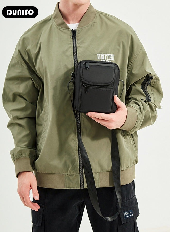 Small Crossbody Bag for Men Women, Mini Messenger Bag Side Shoulder Bag for Phone Passport, Casual Satchel Bag Phone Purse, Mini Sling Bag Fanny Pack Water Resistant for Travelling, Hiking