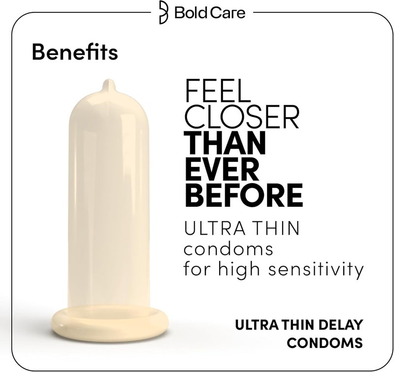 Bold Care Ultra Thin Delay Condoms - Pack of 10 - Image 4
