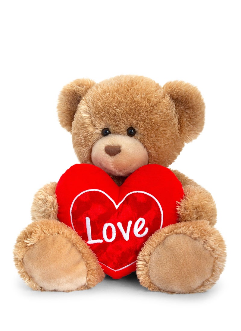 Keel Toys - 25cm Barnaby Bear with Heart 2 Asstd - Image 1