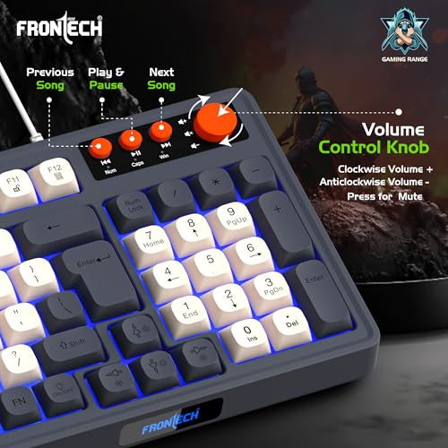 Frontech Wired Aero Blade Gaming Keyboard & Mouse Set | LED Rainbow Backlit | 94 Keys with 4 Hot Keys | USB Plug & Play | Up to 7200 DPI Mouse | Durable Build (KB-0044) - Image 4
