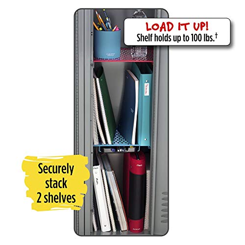 Five Star Locker Accessories, Locker Shelf, Extra Tall, Holds up to 100 pounds. Fits 12 inches Width Lockers, Teal (73325) - Image 4