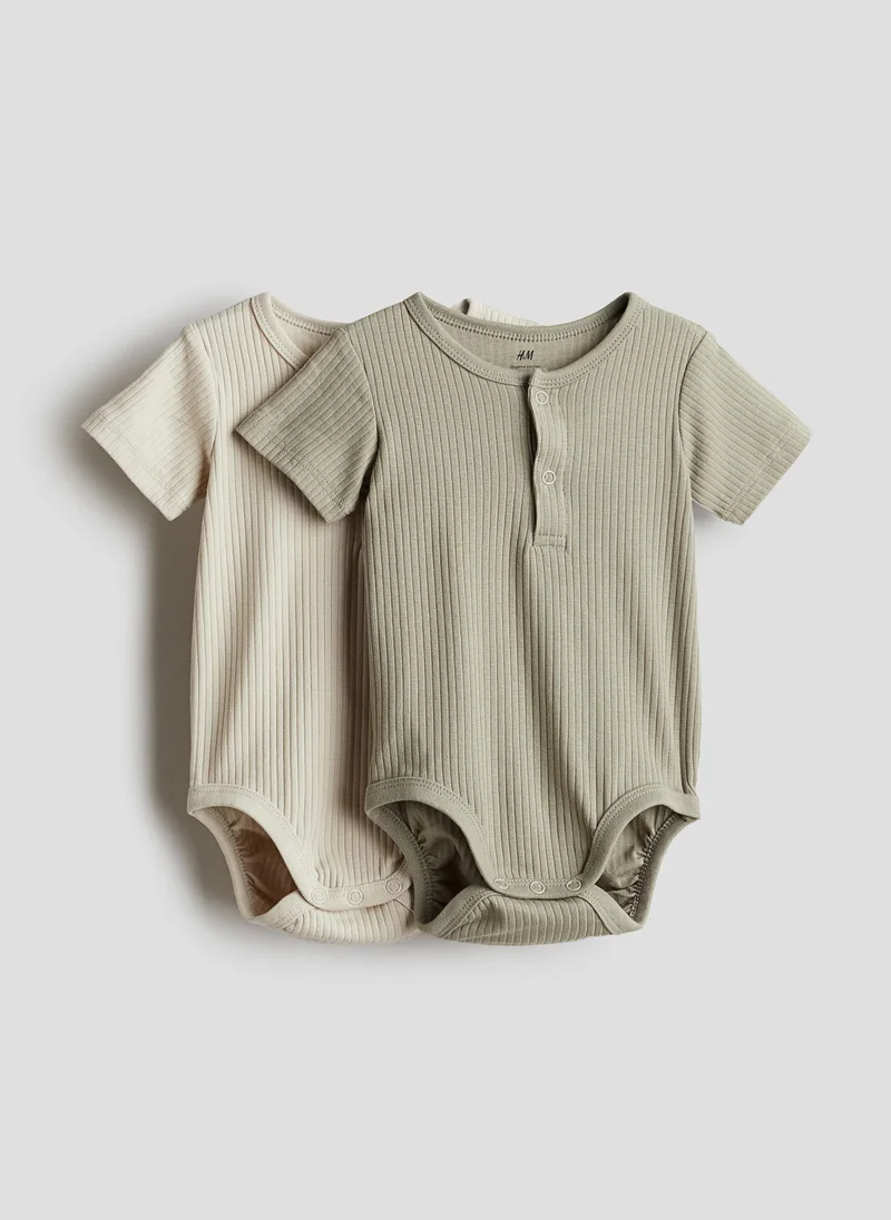 H&M 2-Pack Henley Bodysuits