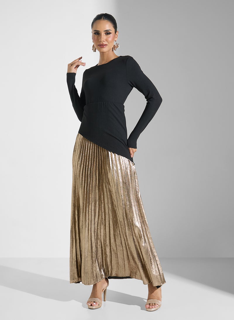 Khizana Pleated Maxi Dress - Image 1