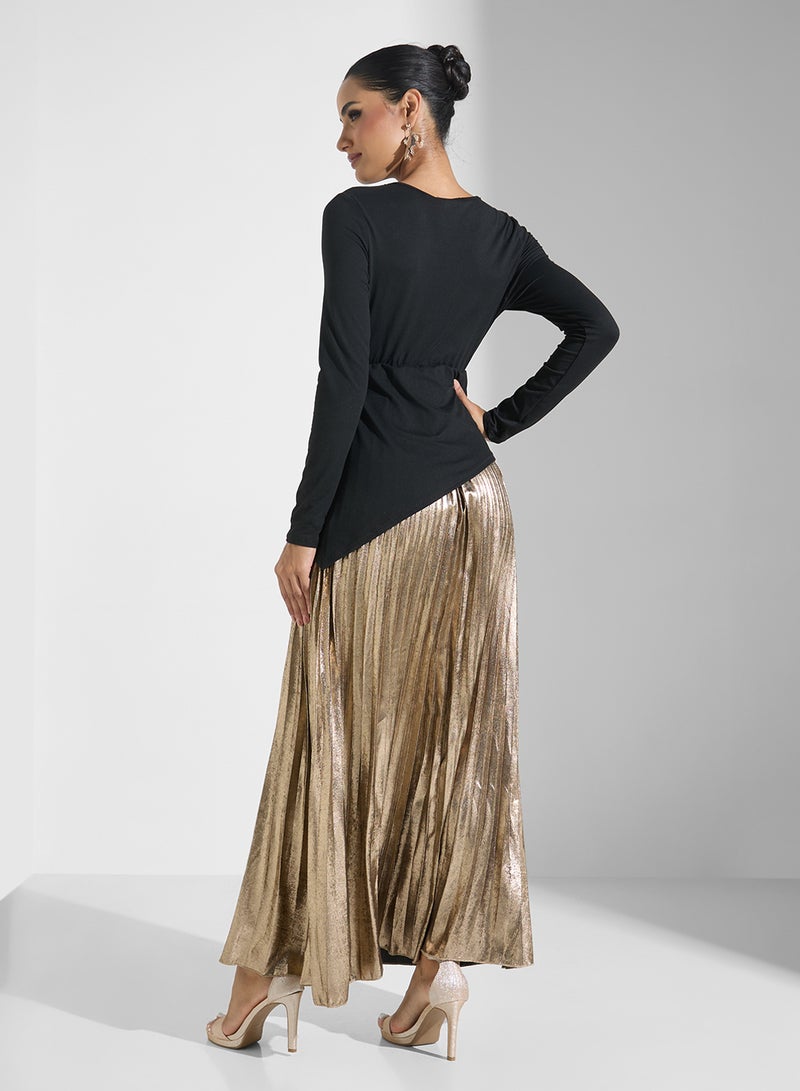 Khizana Pleated Maxi Dress - Image 2