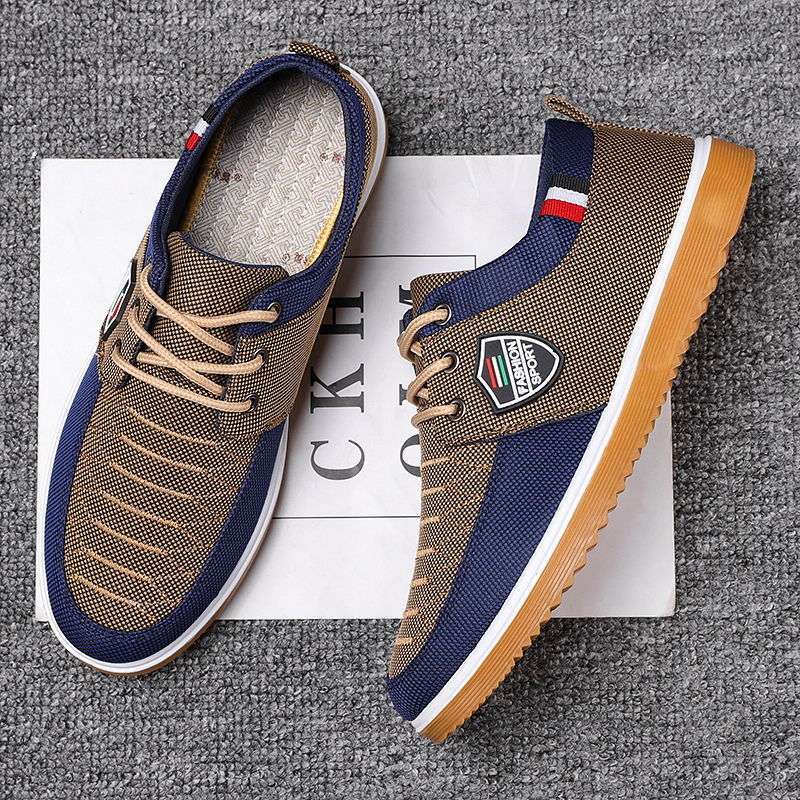 2025 Spring Canvas Shoes Men'S Breathable Work Shoes Men'S Old Beijing Cloth Shoes Deodorant Versatile Lace-Up Wear-Resistant Sneakers - Image 3
