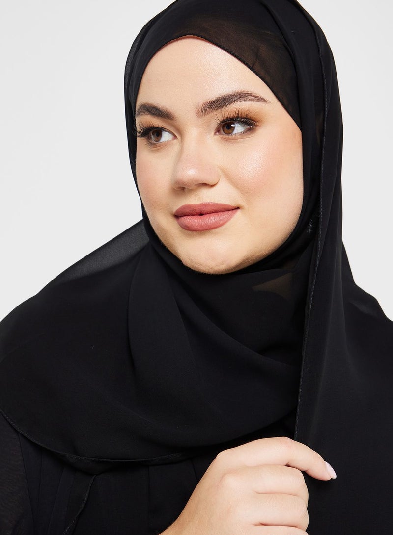 V-Neck Embellished Abaya