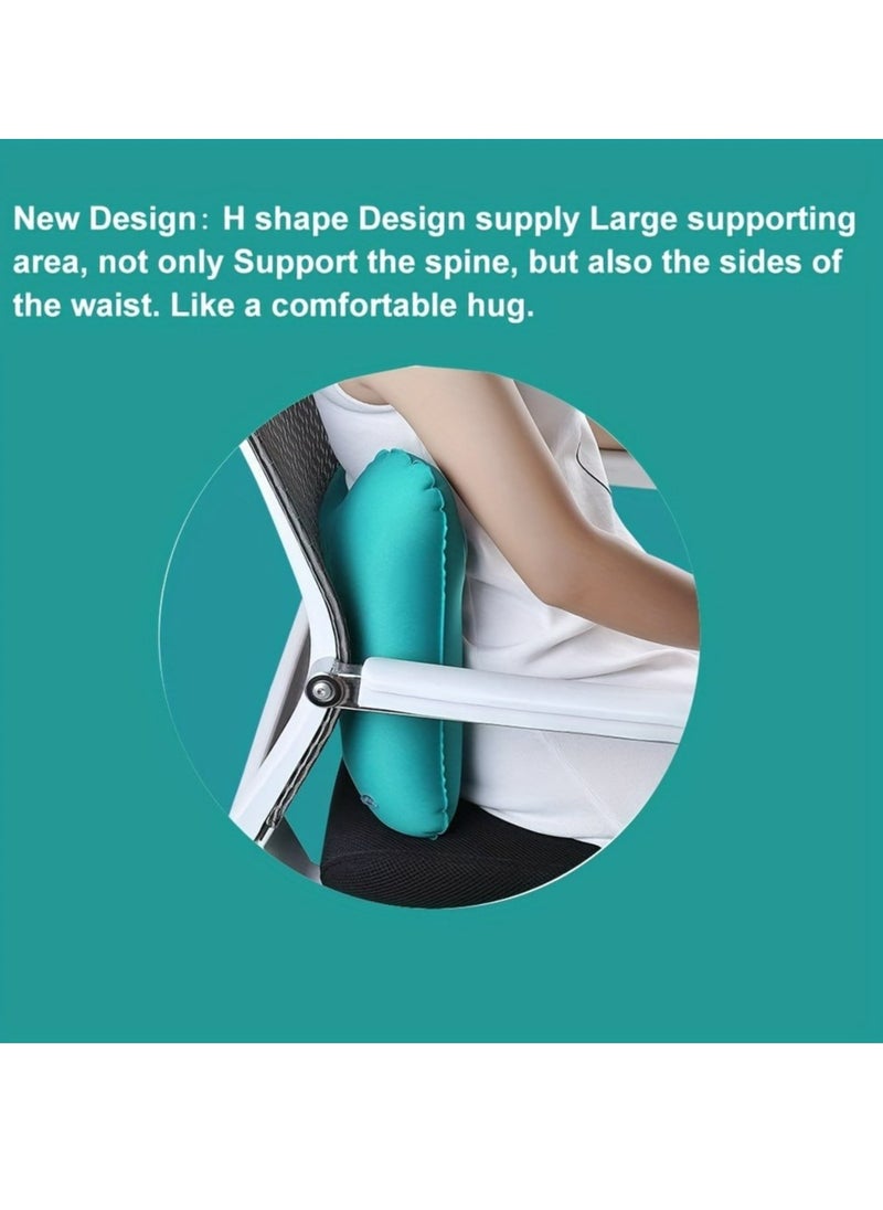 Generic 1pc,Ergonomic Inflatable Waist Pillow - Portable Lumbar Support for Enhanced Comfort on Flights, Travels, and Home or Office Use - Easy to Inflate, Versatile Travel Accessory  - Image 2