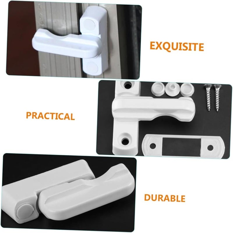 5Pcs White Window Locks For Home Safety Easy Install Durable Design Enhance Security - Image 3