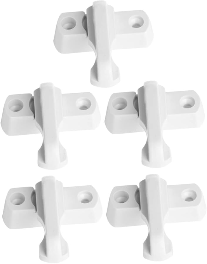5Pcs White Window Locks For Home Safety Easy Install Durable Design Enhance Security - Image 2