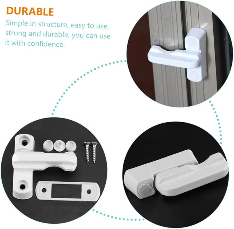 5Pcs White Window Locks For Home Safety Easy Install Durable Design Enhance Security - Image 5